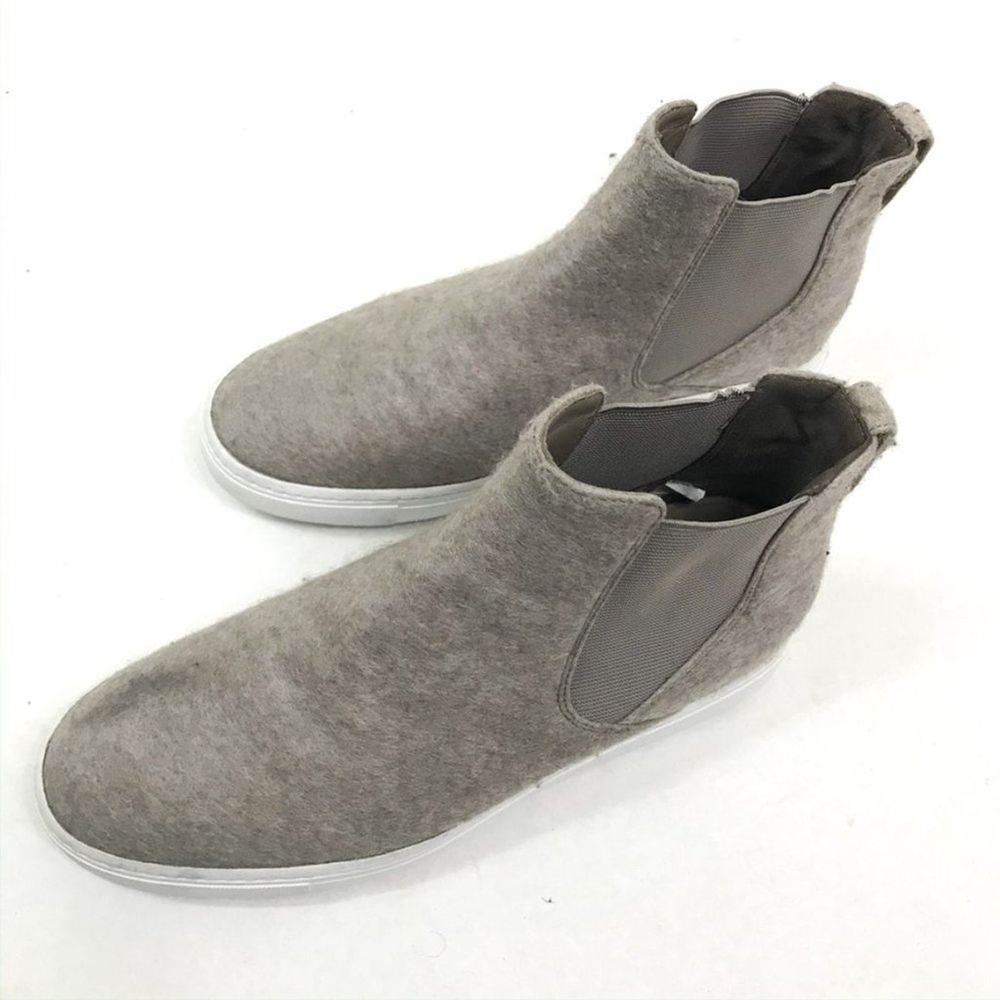 Vince Newlyn Wool High Top Sneakers 7 NWOT Gray